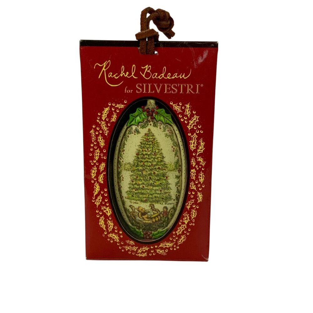 Rachel Badeau For Silvestri Christmas Ornament Santa & Tree Design in Box 2006
